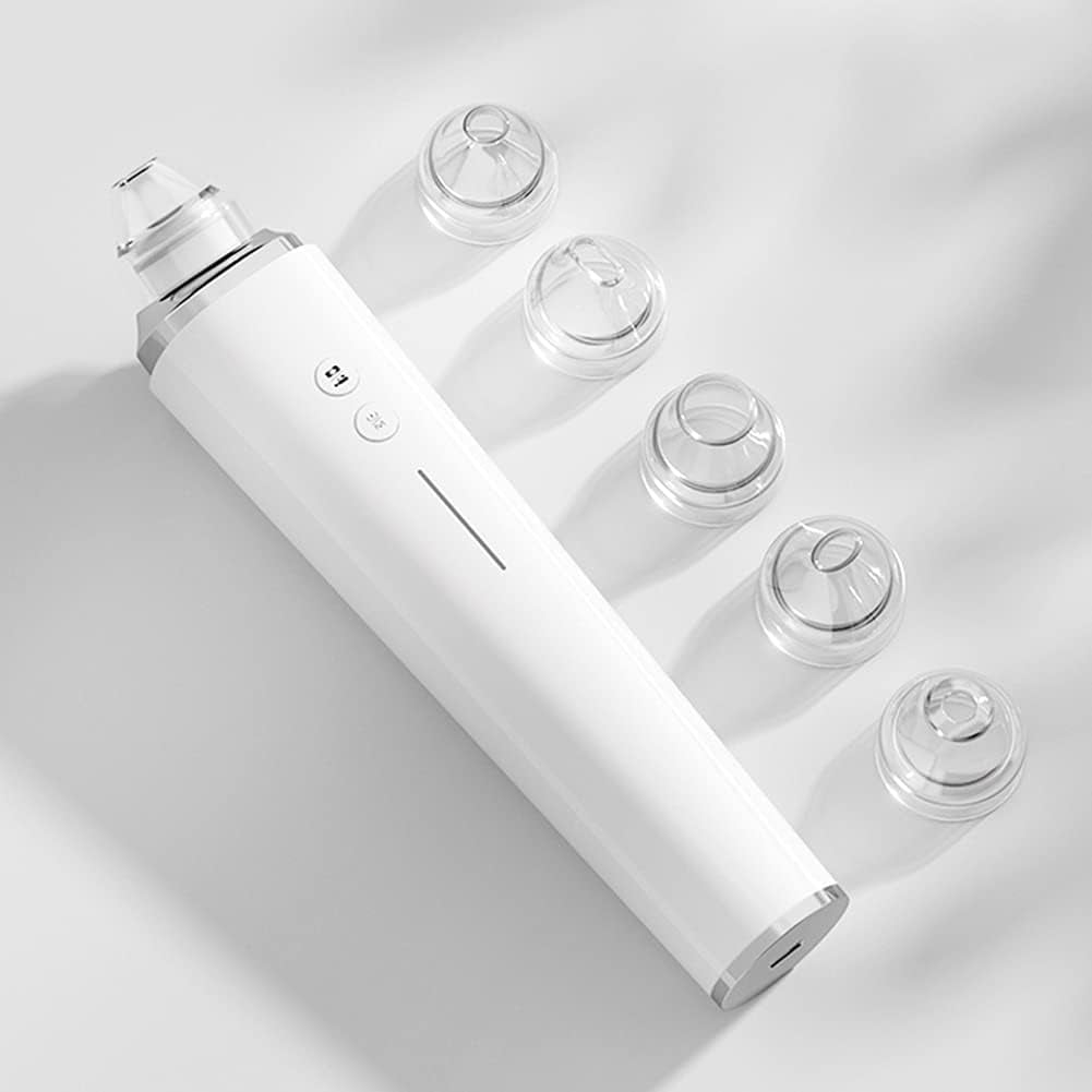 Blackhead Remover Pore Vacuum, 【[FDA Certification] 】 Wifi Visible Facial Pore Cleanser with HD Camera Pimple Acne Comedone Extractor Kit with 6 Suction Heads Electric Blackhead Suction Tool